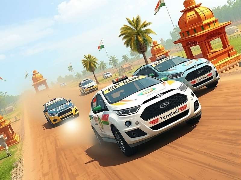 Selection of cars in Rajput Rally Star with traditional Indian designs